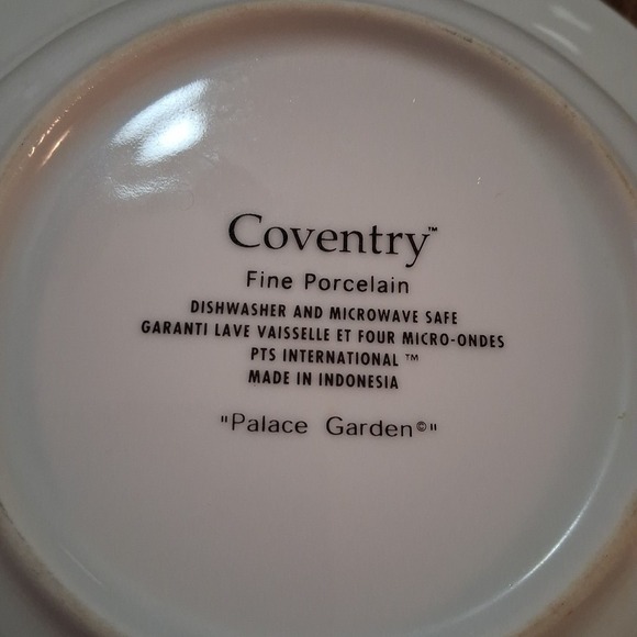 Coventry Palace Garden Fine Porcelain Blue Yellow Soup Salad Bowls Set of 3 - Picture 7 of 7